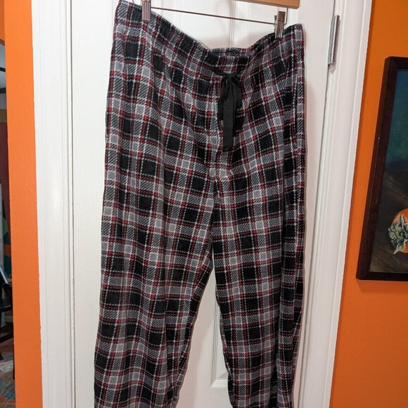 Men's Large Flannel Plaid Pajama Pants with Drawstring and elastic waist - Picture 1 of 2